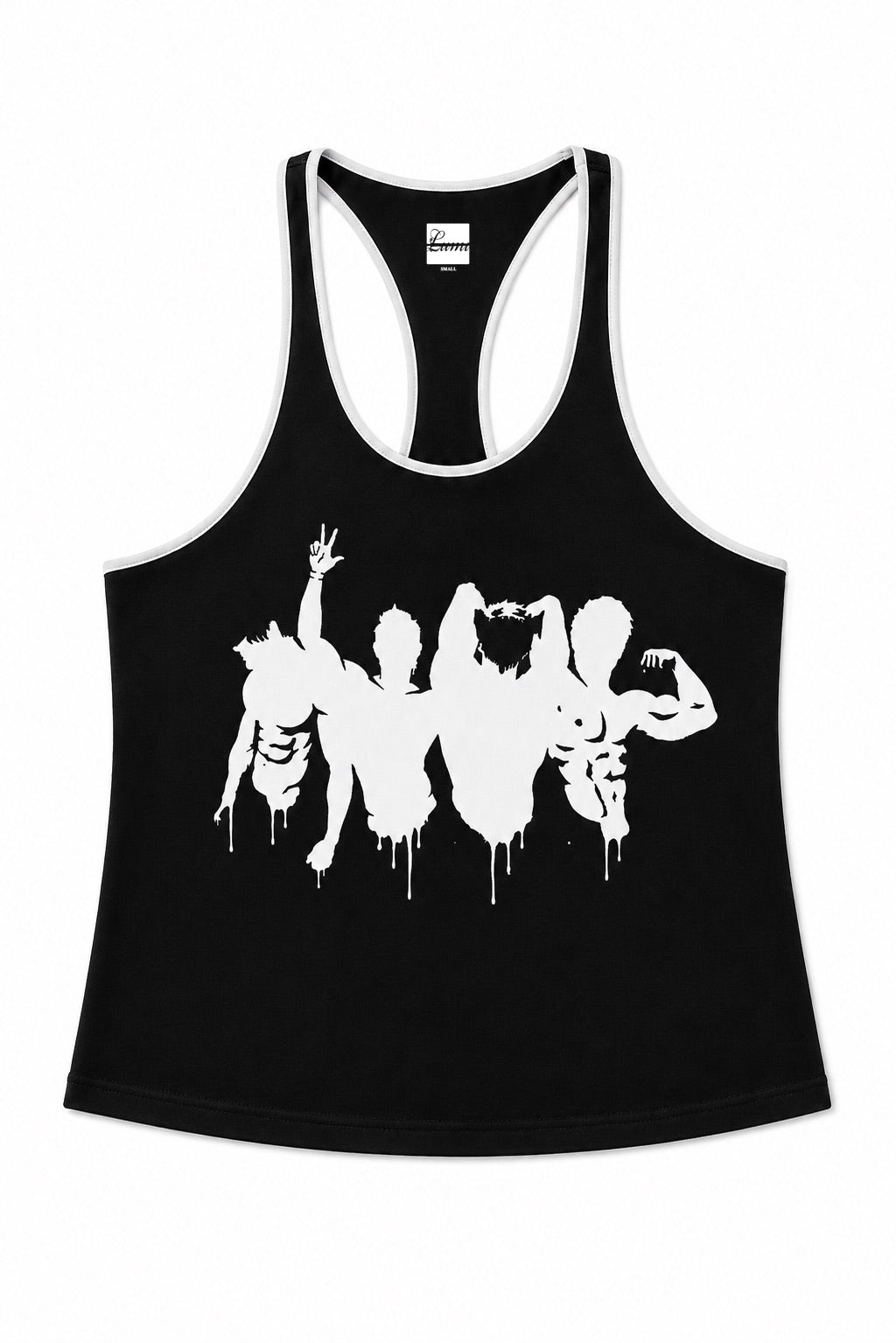 Lumigym STETICZ Stringer shirt displayed on a model, showcasing lightweight athletic wear for gym and fitness activities.